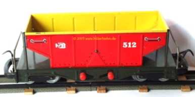 gelbe Ladefl�che, rote zylindrische Kn�pfe