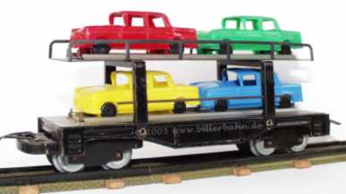 black car transporter with Opel Kapit�n