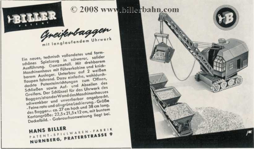 Das Spielzeug April 1954 - Bagger