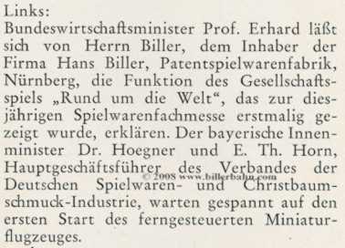 Das Spielzeug April 1954 - Messe